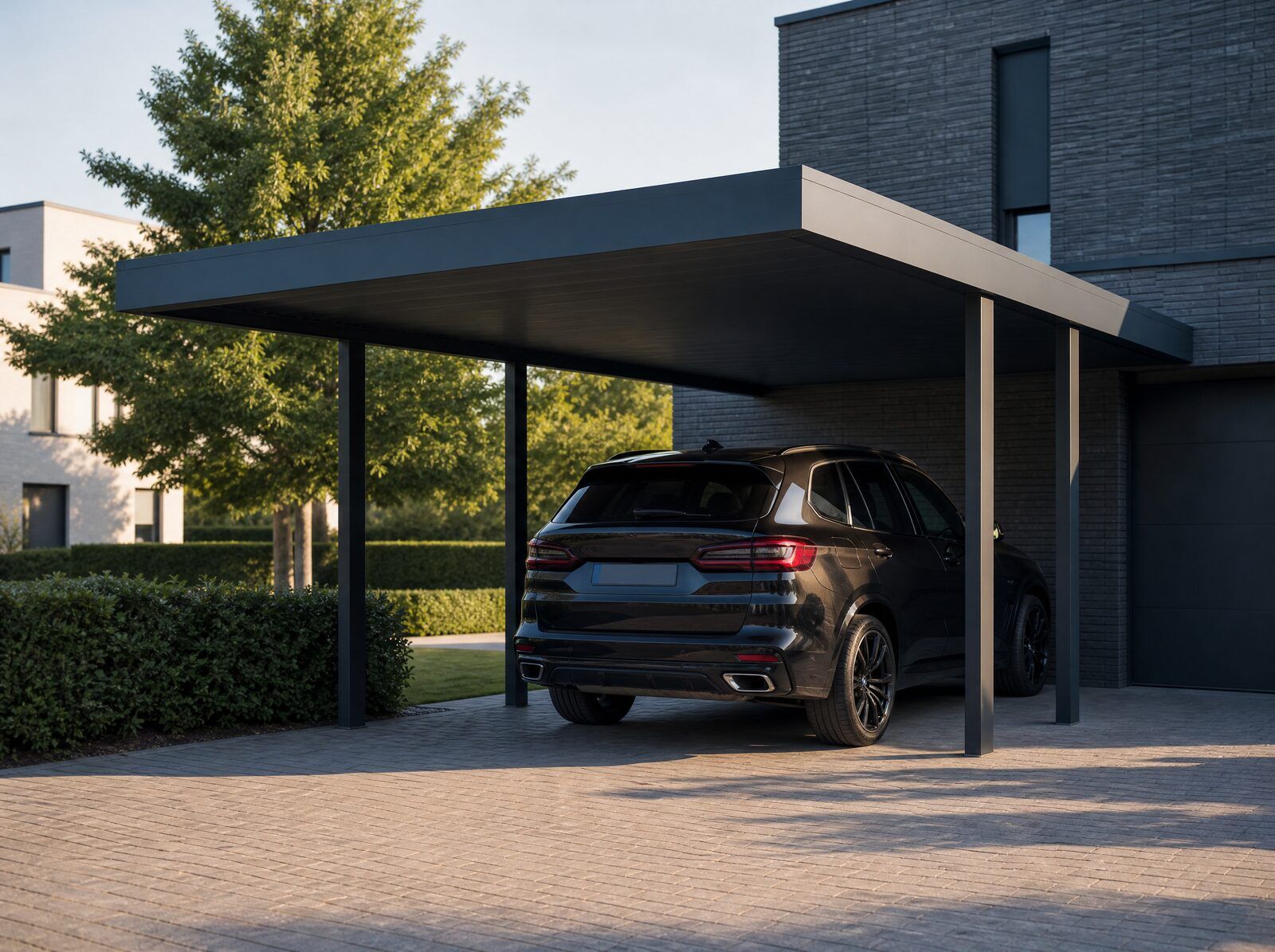 Hliníkový prístrešok pre auto CARPORT s trapézovou strechou